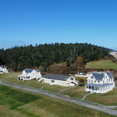 An aerial view of Camp Casey Conference enter on Whidbey Island, Washington